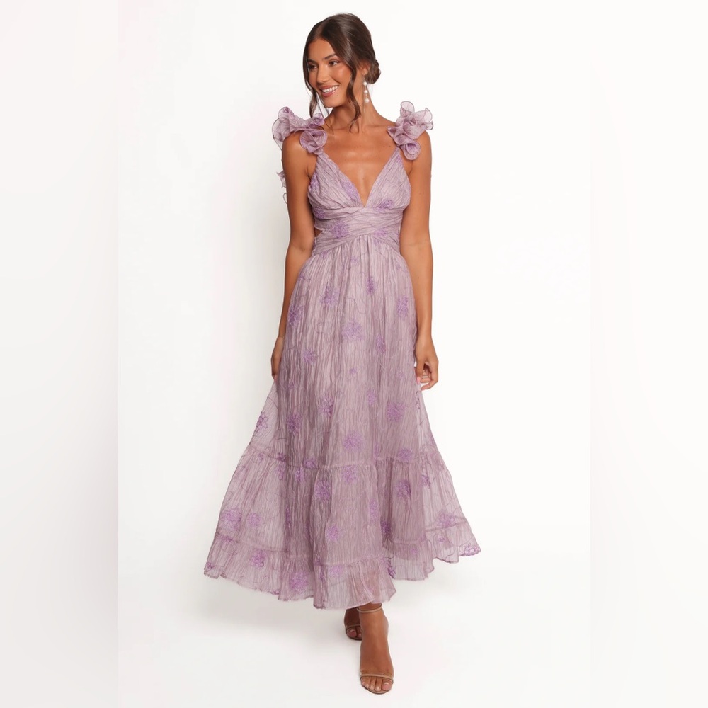 Petal & Pup Lilac Ruffle Maxi Dress